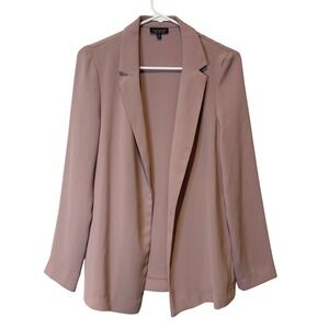 TOPSHOP Womens Mauve Pink Open Front Long Sleeve Blazer Jacket Size 4 US Travel